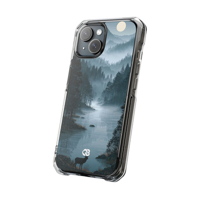Silent Nordic Fjord · Clear Impact Magnetic Phone Case for iPhone · Blue