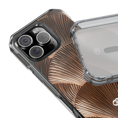Rose Gilded Fan · Clear Impact Magnetic Phone Case for iPhone · Gold