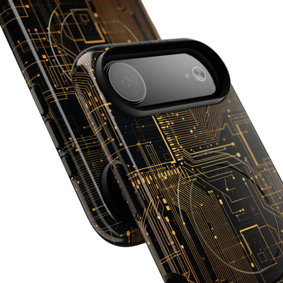Gold Tough 2.0 Magsafe Phone Case for iPhone - Amber Core Mainframe