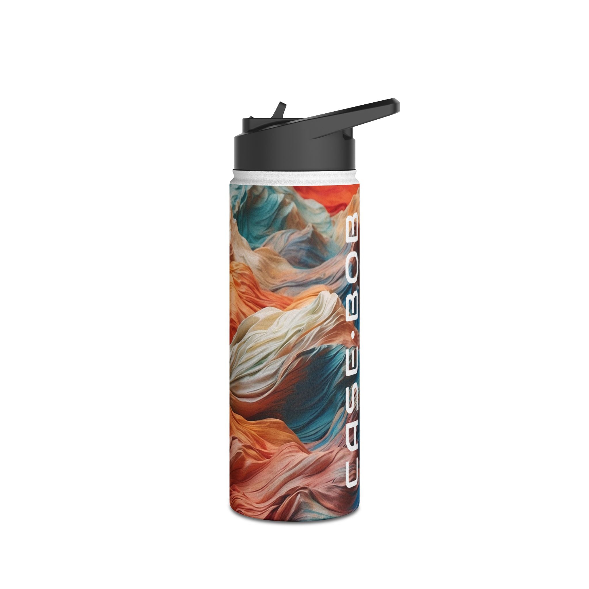 Fabric Peaks Sunset - Stainless Steel Water Bottle