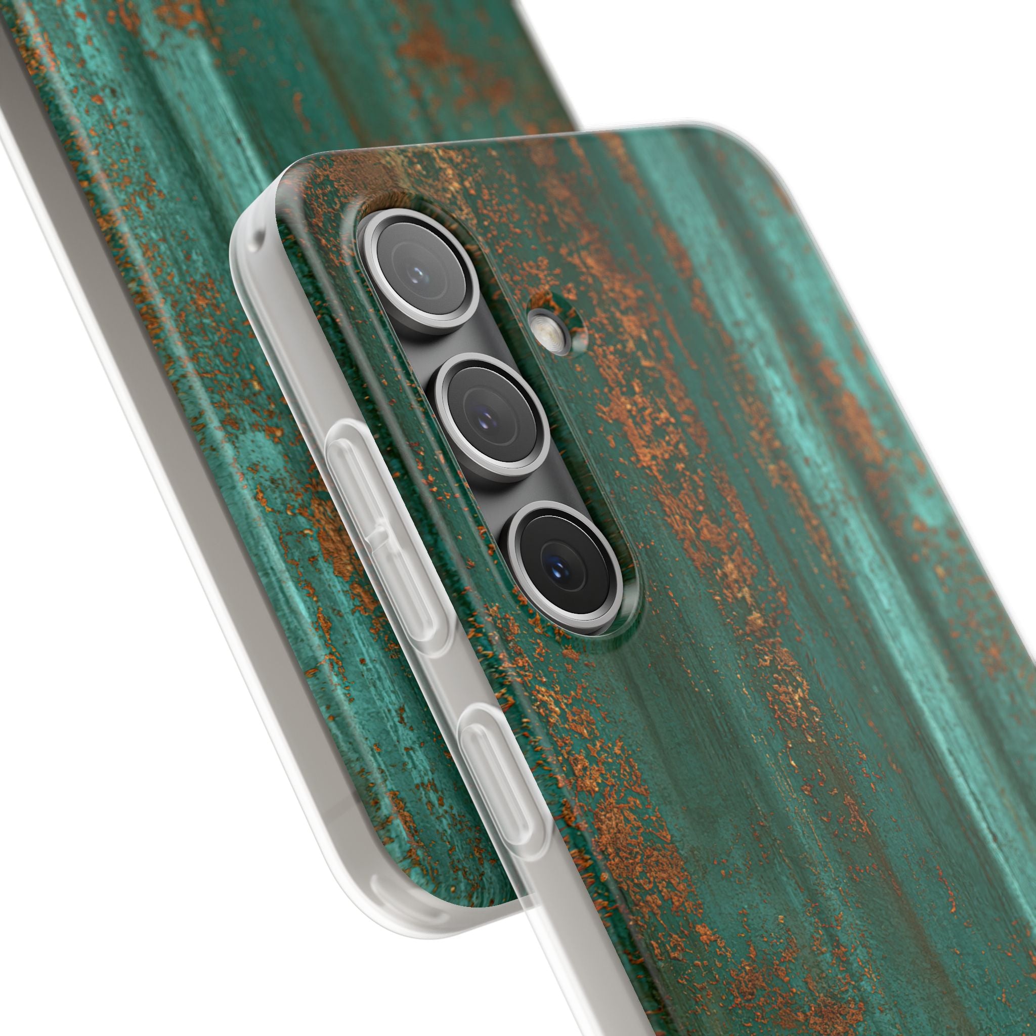 Teal Lite Phone Case for Samsung - Verdigris Copper Siding