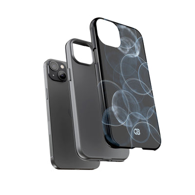 Blue Tough Phone Case for iPhone - Cyan Pulse Ripple