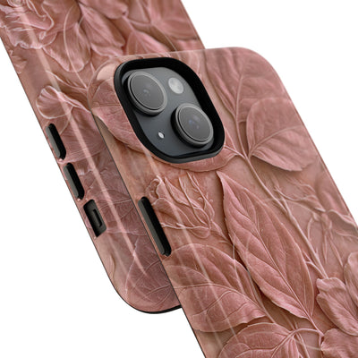 Blush Rose Relief · Tough 2.0 Magnetic Phone Case for iPhone · Pink