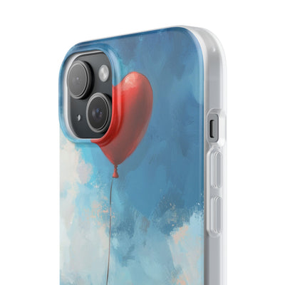 Crimson Heart Sky · Soft Coque de téléphone pour iPhone