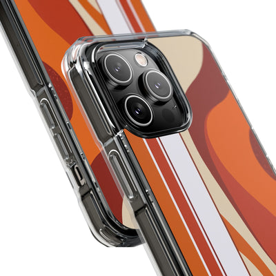 Orange Impact MagSafe Phone Case for iPhone - Terracotta Metro Line