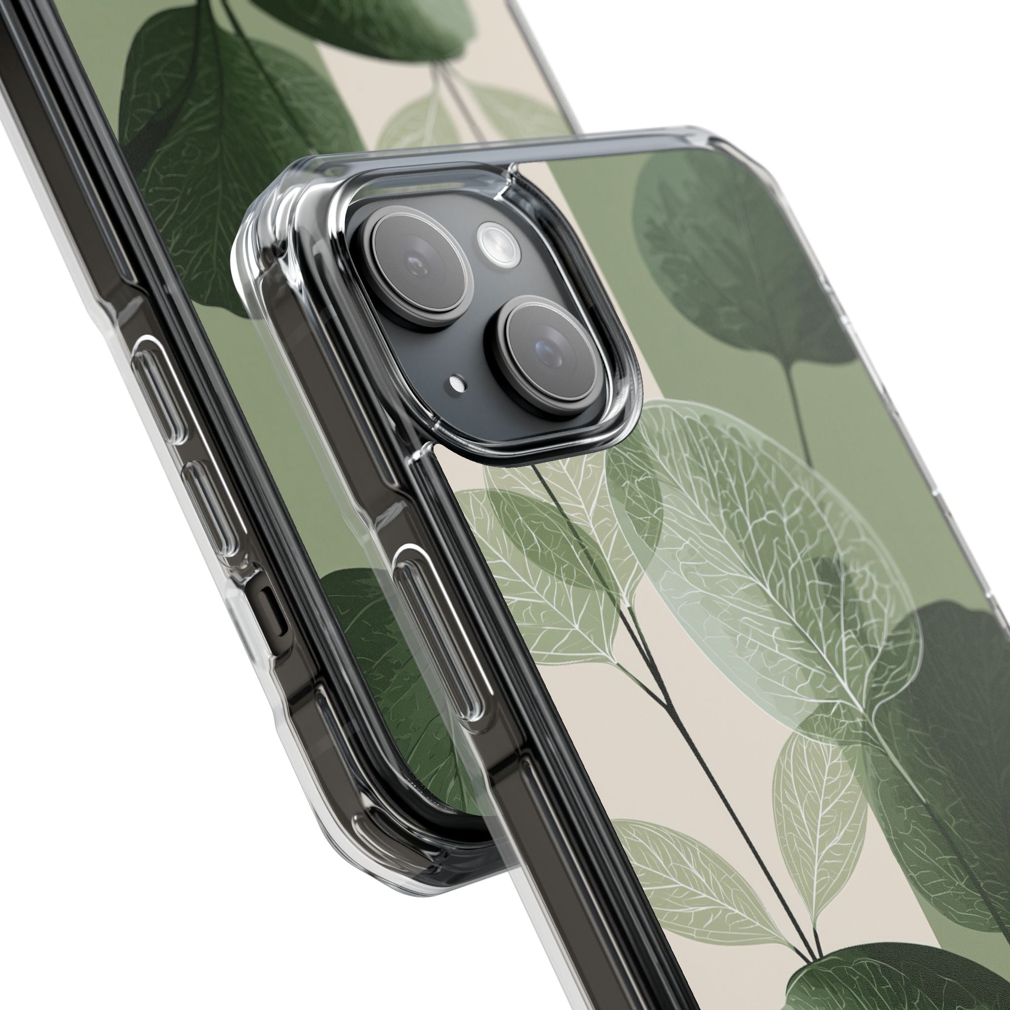 Green Impact MagSafe Phone Case for iPhone - Sage Leaf Skeletals