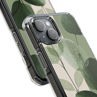 Green Impact MagSafe Phone Case for iPhone - Sage Leaf Skeletals