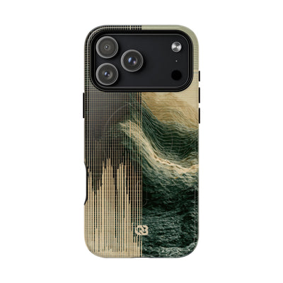 Beige Tough 2.0 Magsafe Phone Case for iPhone - Veridian Data Ridge