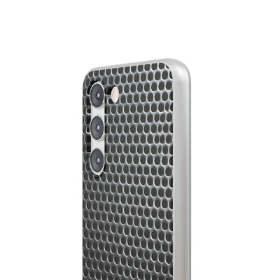 Brushed Perforated Steel · Lite Phone Case for Samsung · Silver