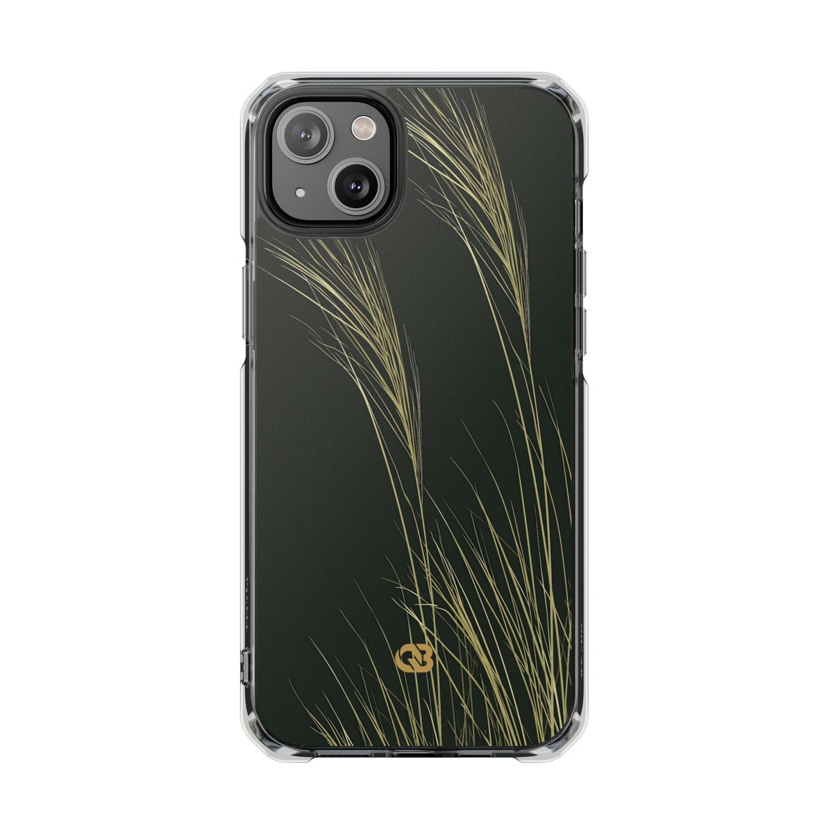 Golden Whispering Reeds · Clear Impact Magnetic Phone Case for iPhone ·  Green