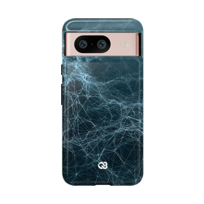 Teal Tough Phone Case for Google Pixel - Arctic Neural Mesh