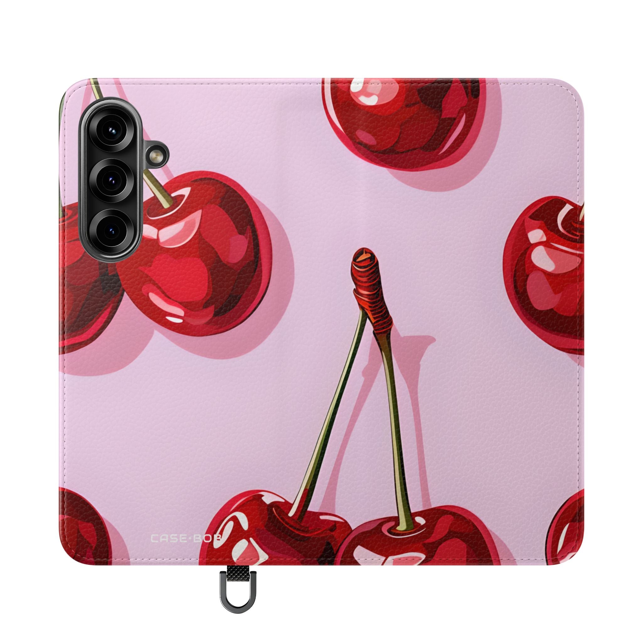 Glossy Cherry Glow - Samsung S25 Case - Wallet
