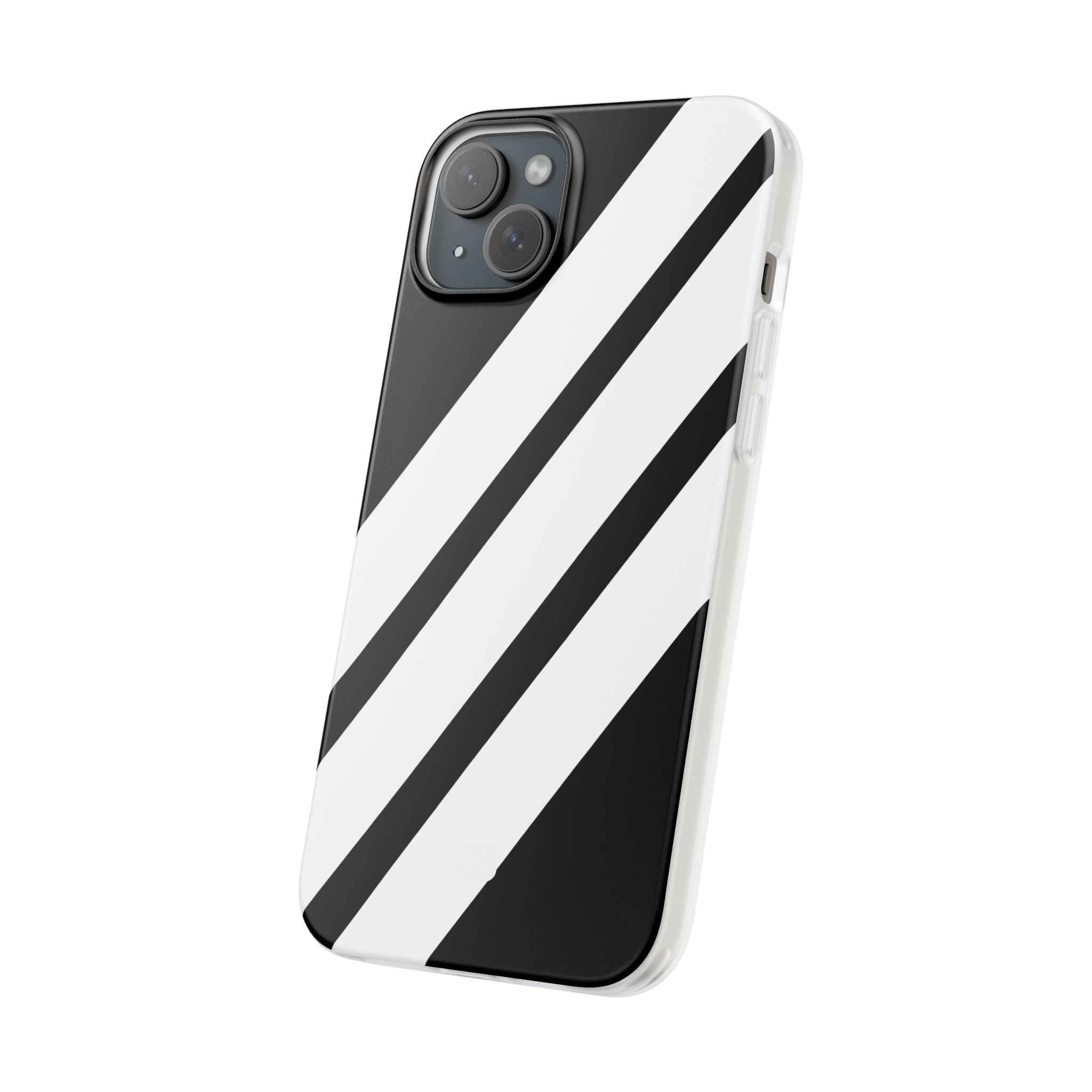 Obsidian White Bars · Soft Handyhülle für iPhone