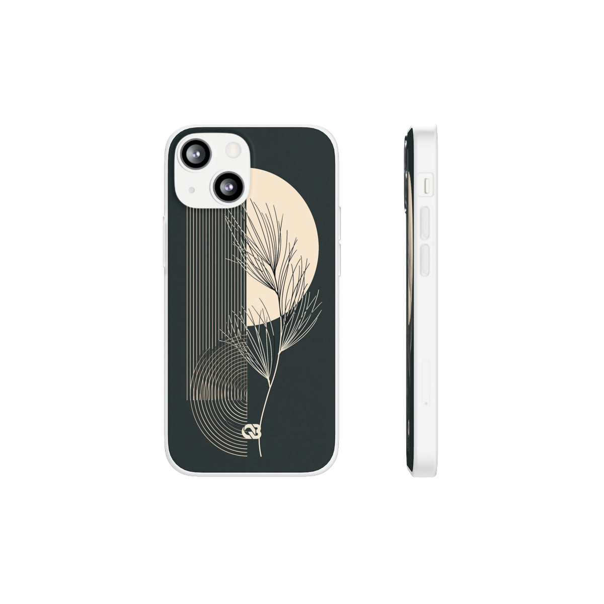 Botanical Crescent Linework · Lite Phone Case for iPhone ·  Green