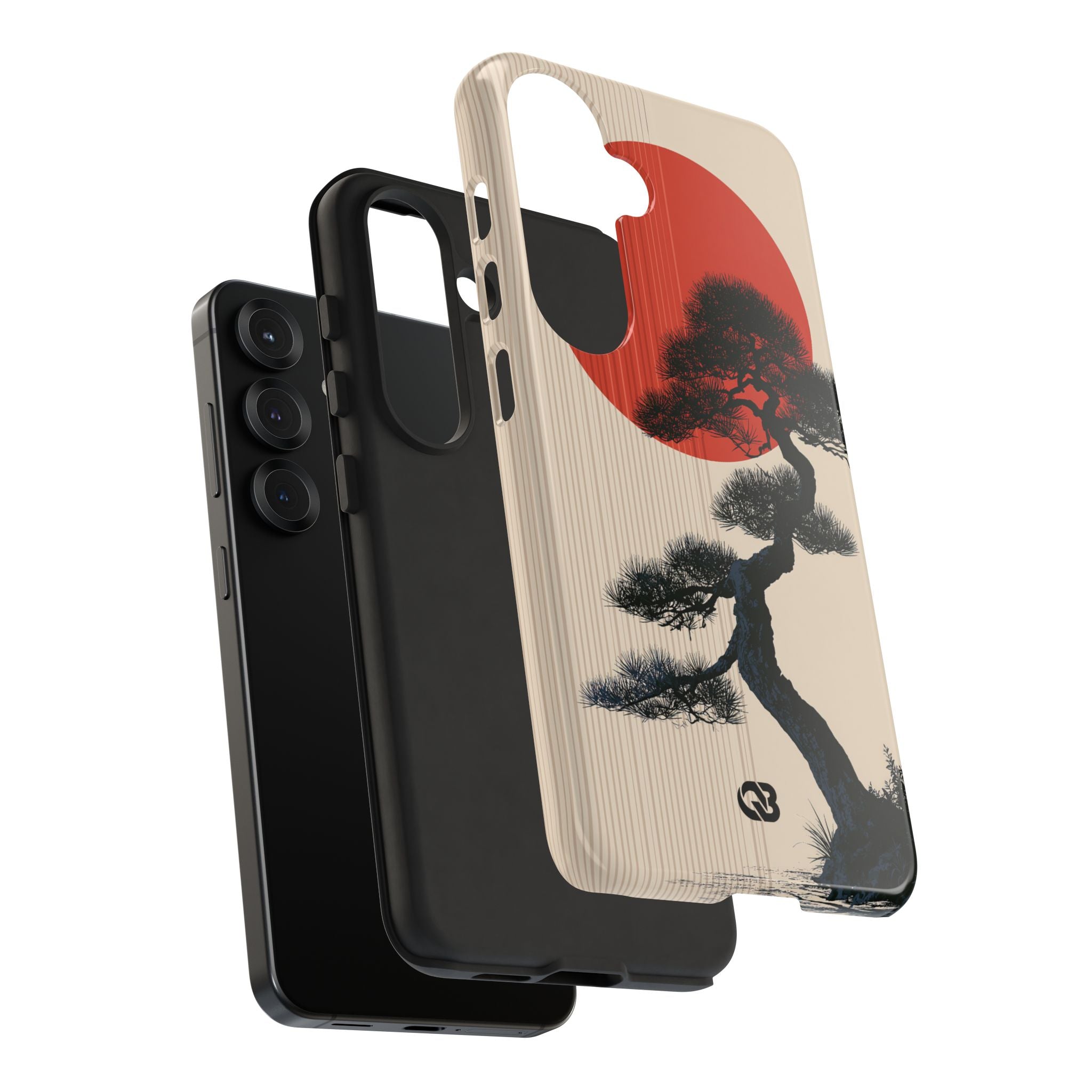 Beige Tough Phone Case for Samsung - Kyoto Crimson Pine
