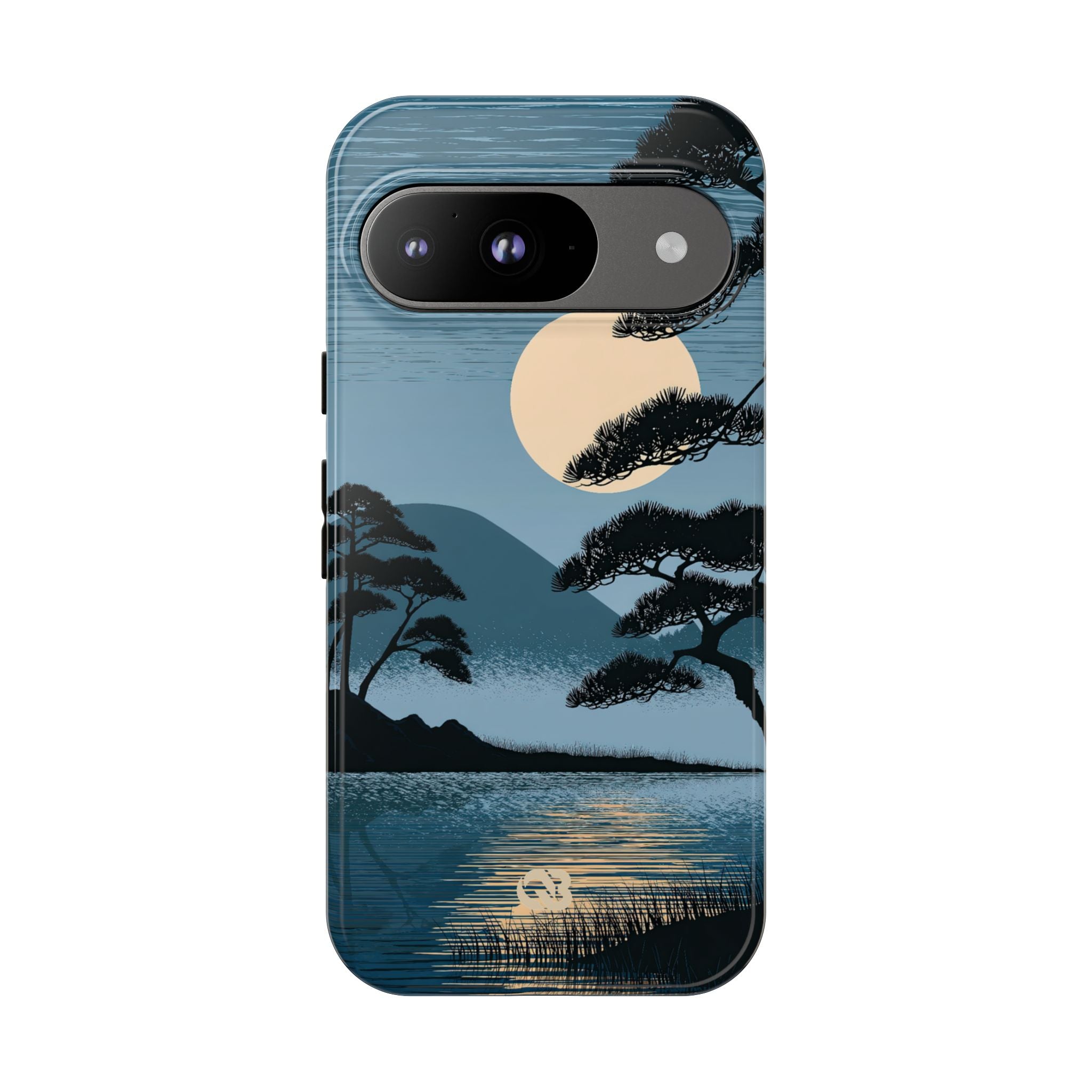 Blue Tough Phone Case for Google Pixel - Midnight Kyoto Pine