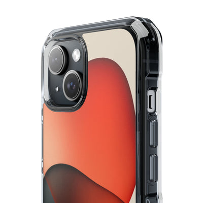 Translucent Crimson Form · Clear Impact Magnetic Phone Case for iPhone · Red