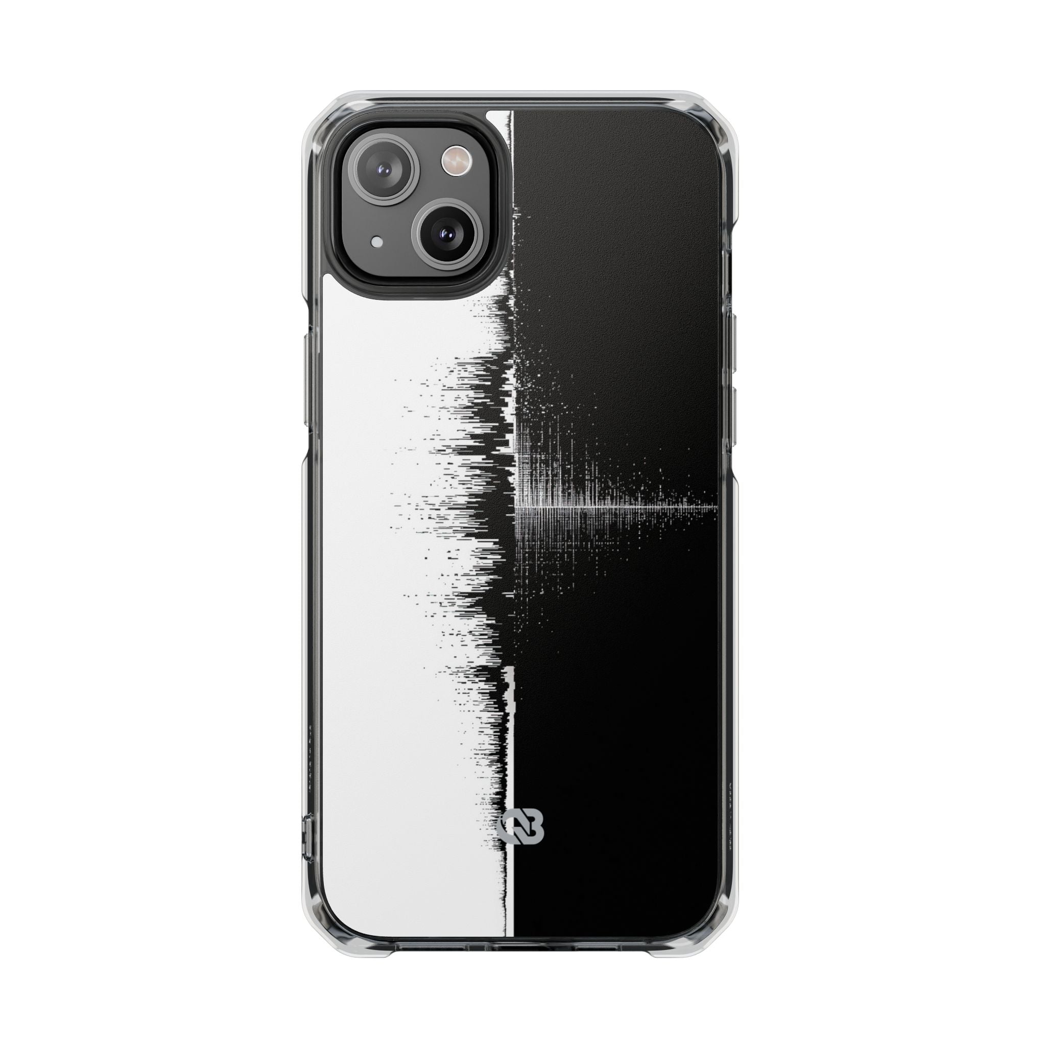 Black Impact MagSafe Phone Case for iPhone - Static Signal Split