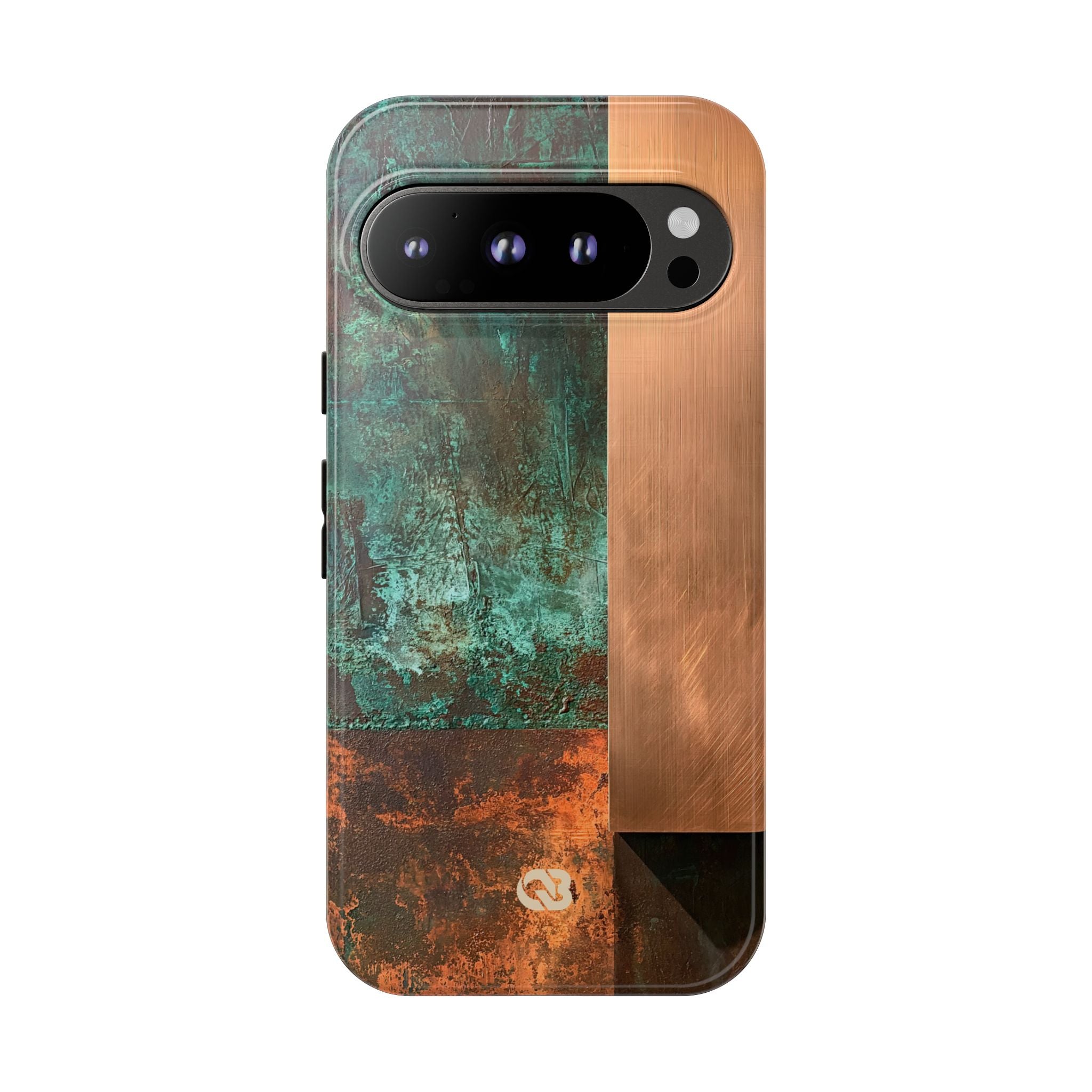 Teal Tough Phone Case for Google Pixel - Verdigris Copper Slab