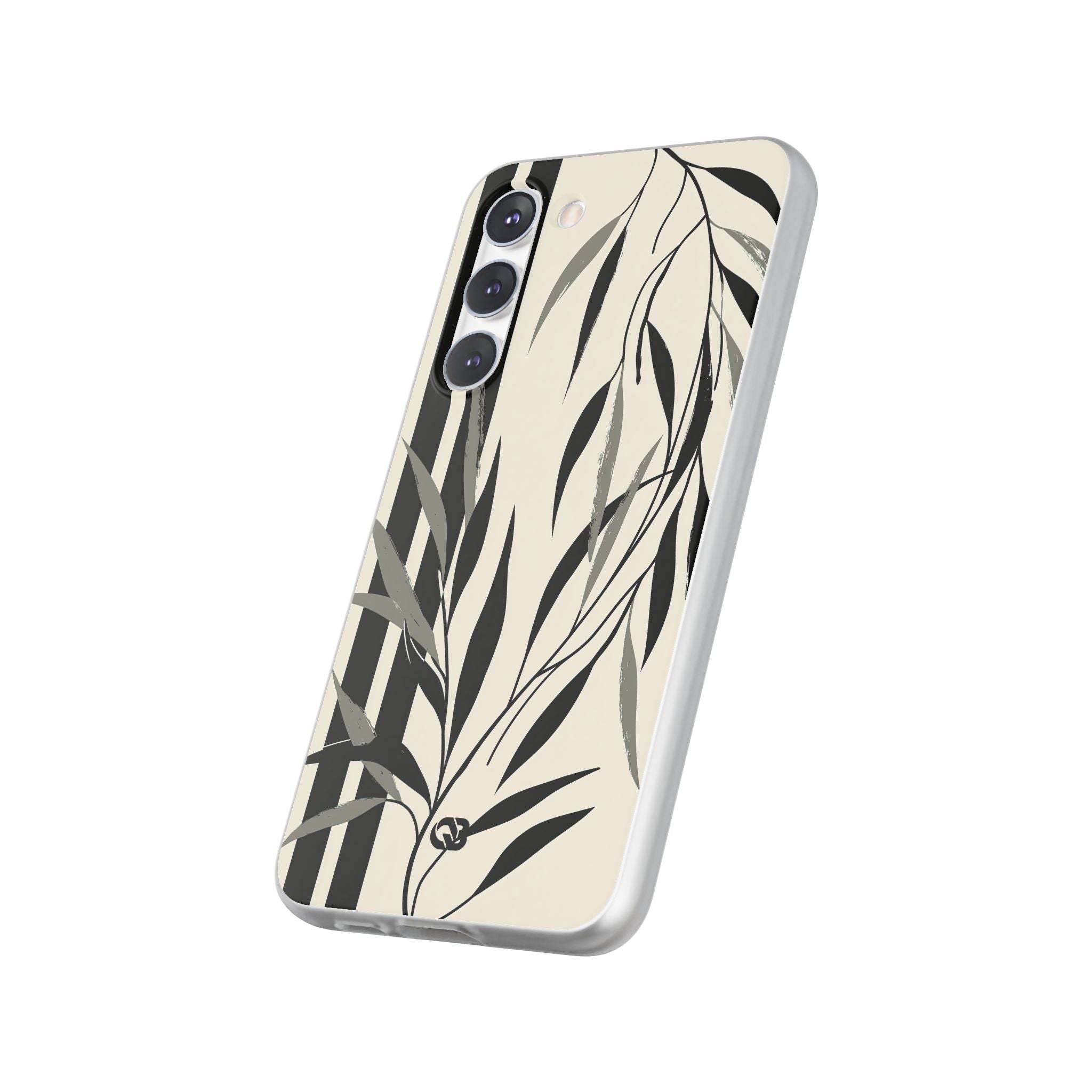 Beige Lite Phone Case for Samsung - Soot Leaf Sketch