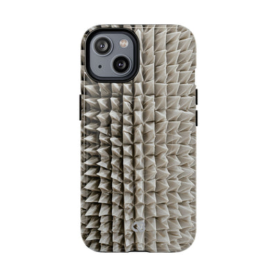 Beige Tough 2.0 Magsafe Phone Case for iPhone - Bone Spiked Grid