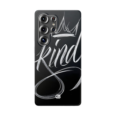 Noir Crown Script · Soft Custodia per Samsung