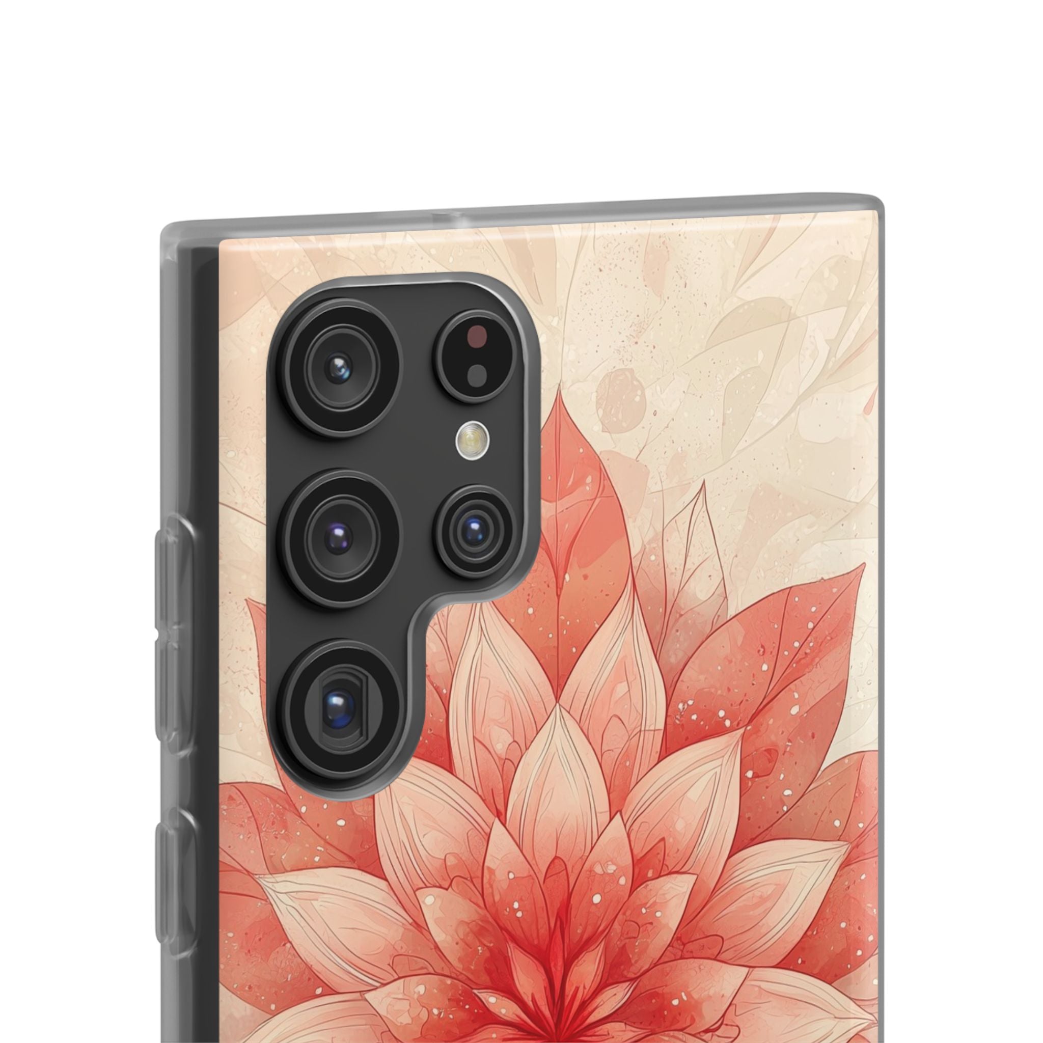 Coral Layered Bloom · Soft Phone Case for Samsung