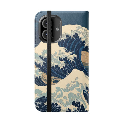 Cresting Navy Wave - iPhone 16 Case - Lompakko
