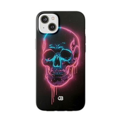 Neon Drip Skull · Lite Phone Case for iPhone ·  Black