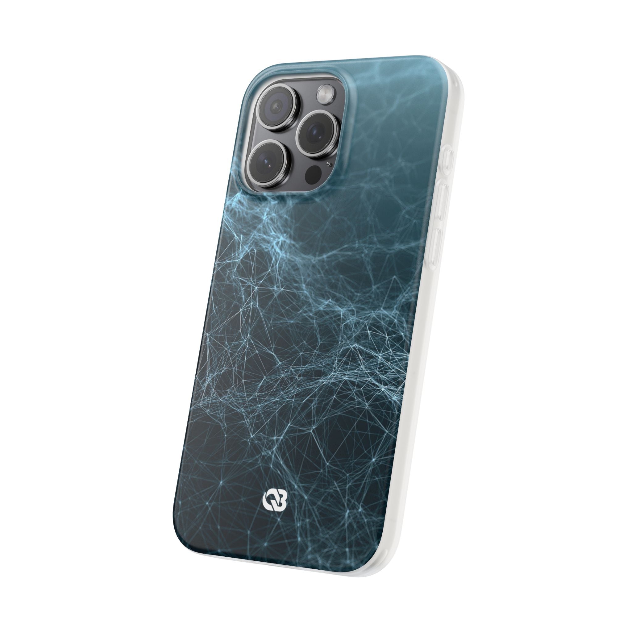 Teal Lite Phone Case for iPhone - Arctic Neural Mesh