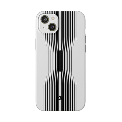 White Lite Phone Case for iPhone - Kinetic Mono Distortion