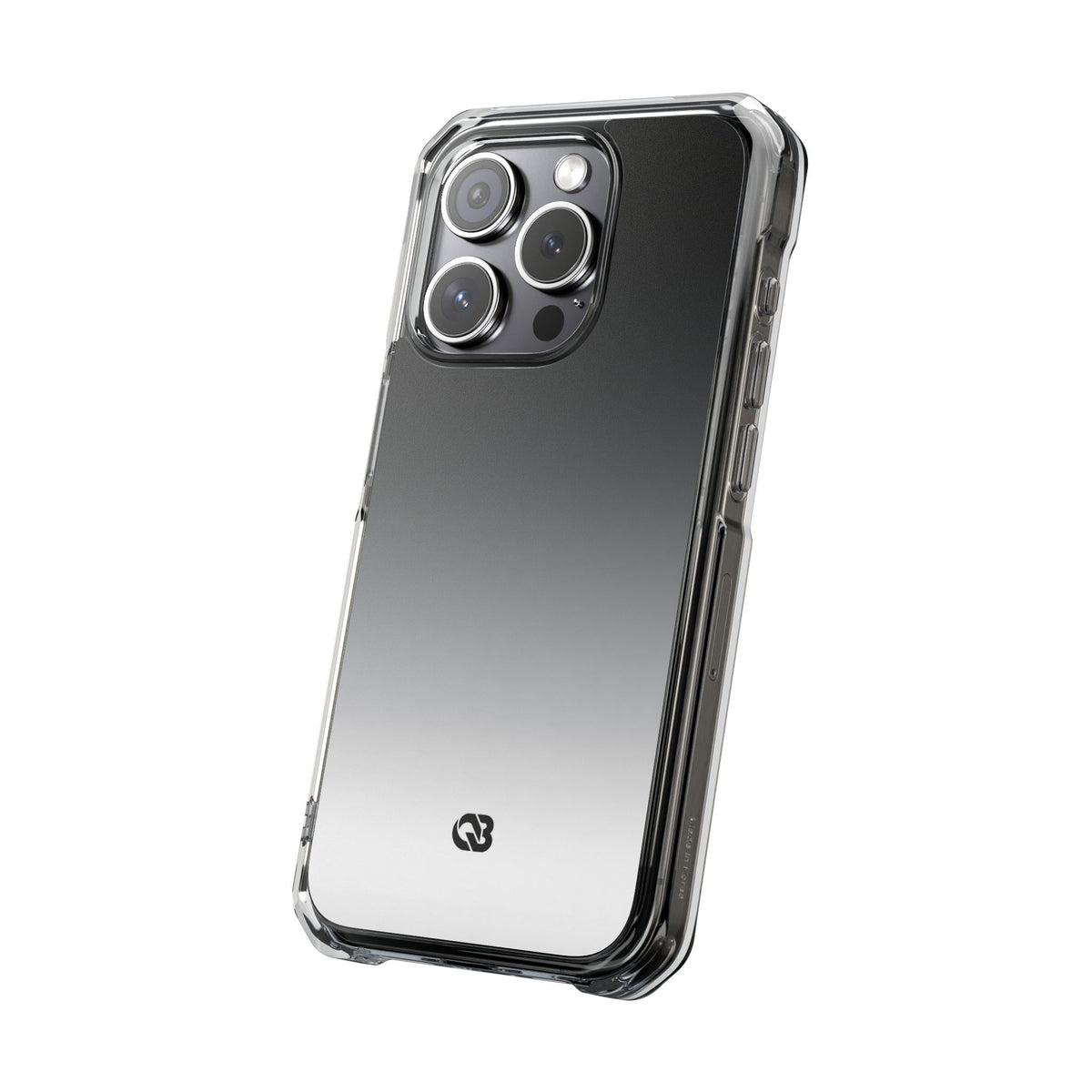 Noir Ombre Fade · Clear Impact Magnetic Phone Case for iPhone ·  Black