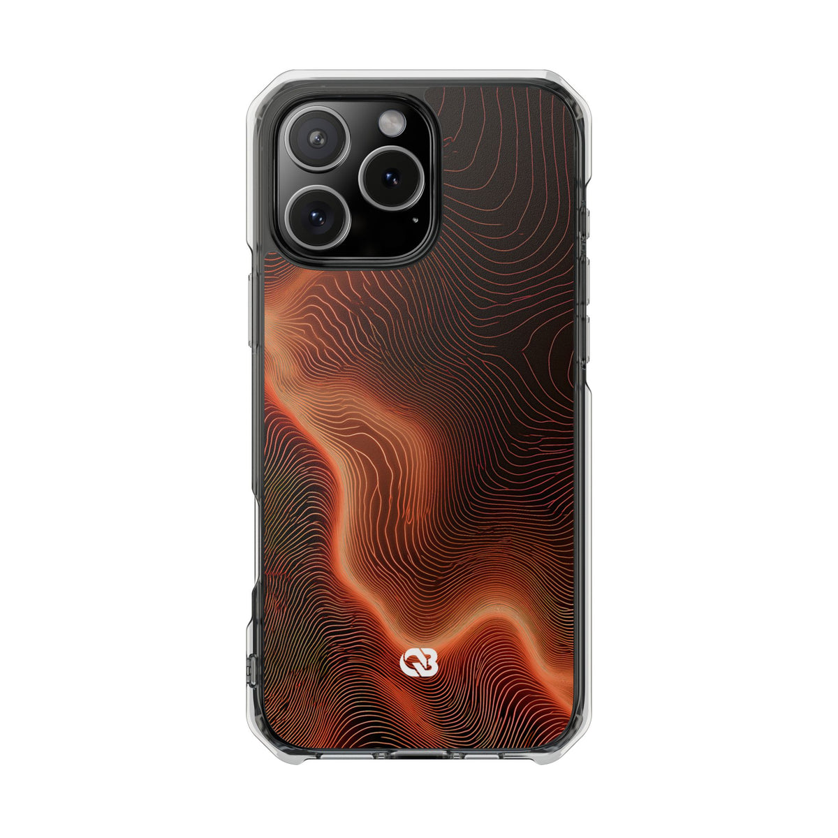 Caldera Ridge · Clear Impact Magnetic Phone Case for iPhone · Orange