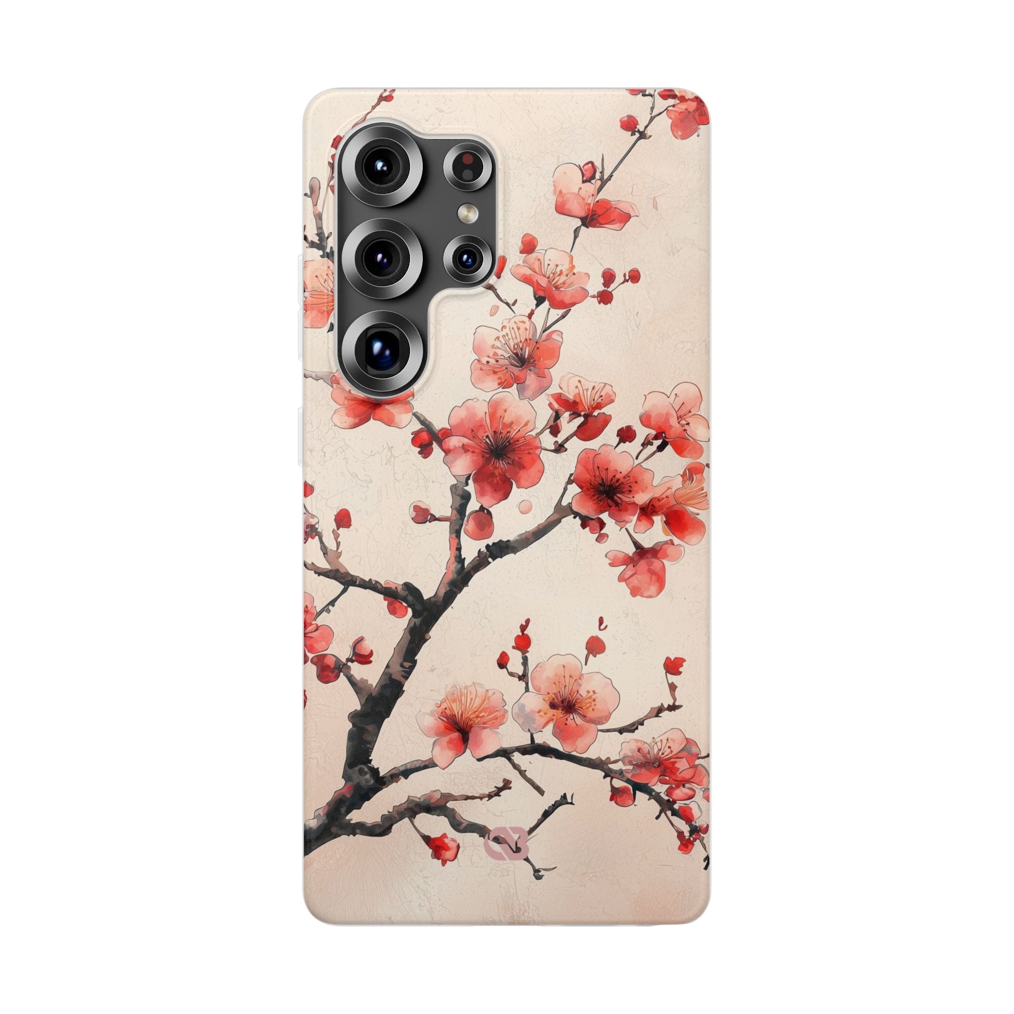 Crimson Silk Flora · Soft Phone Case for Samsung