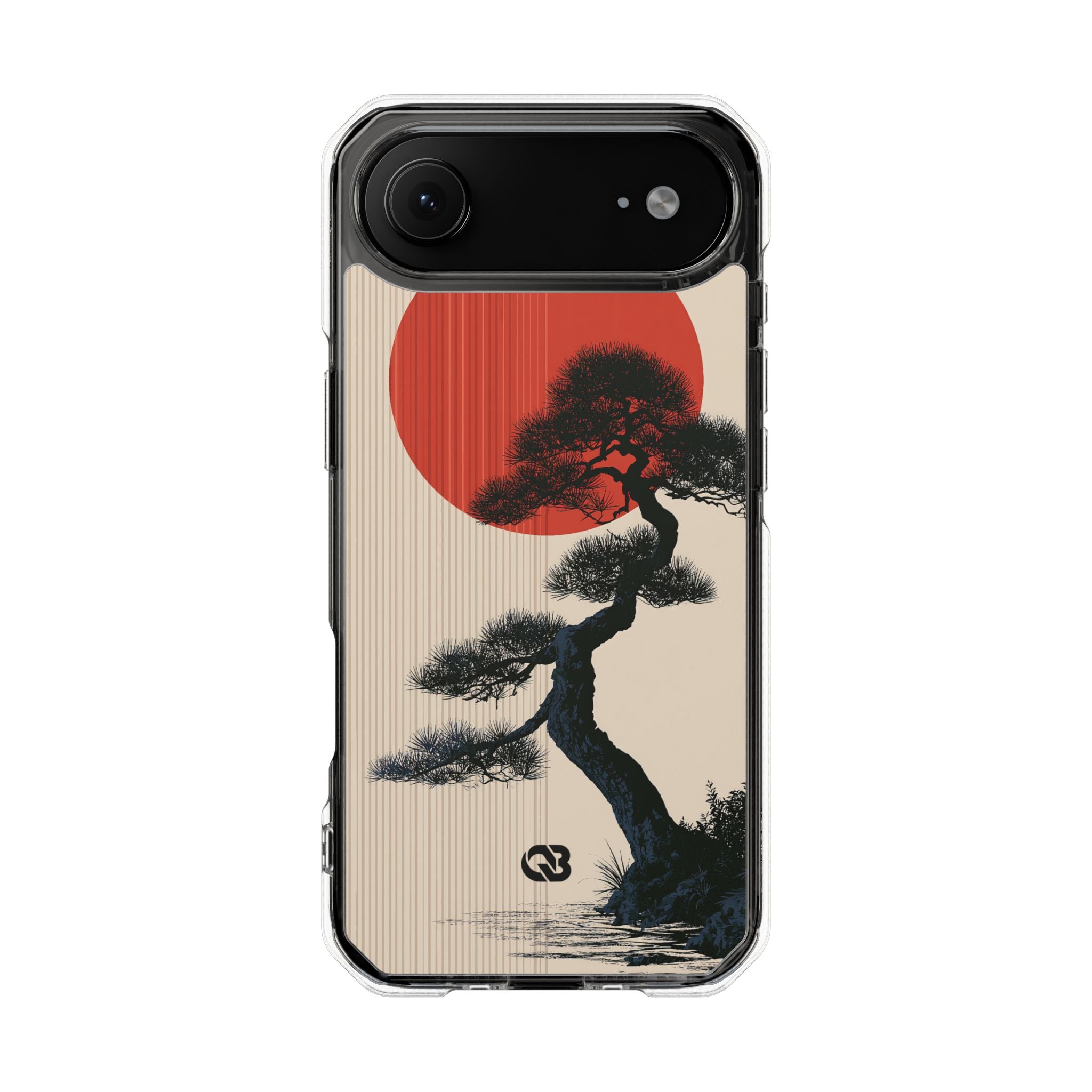 Beige Impact MagSafe Phone Case for iPhone - Kyoto Crimson Pine