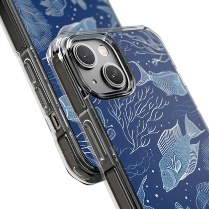 Navy Scale Reef iPhone 14 Case - Impact