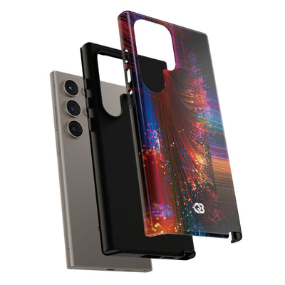 Black Tough Phone Case for Samsung - Cyber Optic Streak