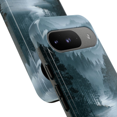 Silent Nordic Fjord · Tough Phone Case for Pixel ·  Blue