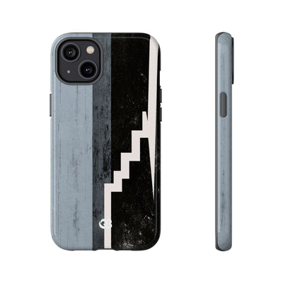 Grey Tough Phone Case for iPhone - Industrial Concrete Void