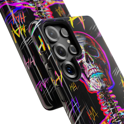 Neon Glitch Skeleton · Tough Handyhülle für Samsung
