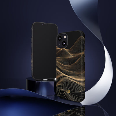 Gilded Ridge Lines · Tough Phone Case for iPhone · Black