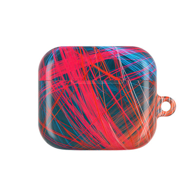 Neon Fiber Stream · Hard Case for AirPods & AirPods Pro · Red