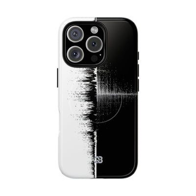 Black Tough 2.0 Magsafe Phone Case for iPhone - Static Signal Split