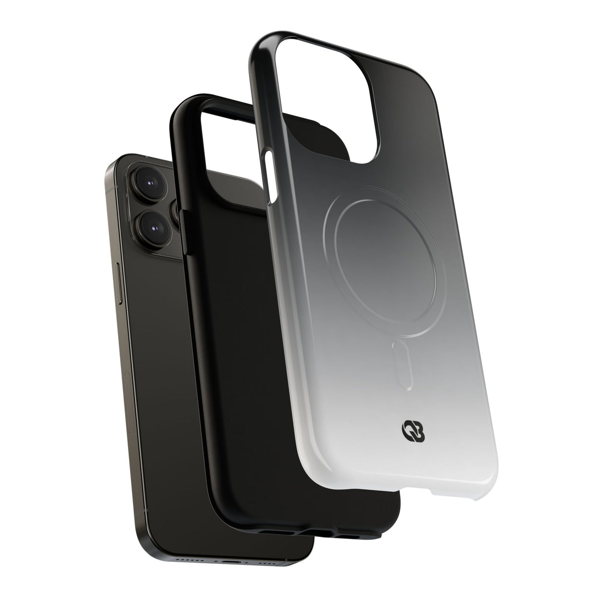 Noir Ombre Fade · Tough 2.0 Magnetic Phone Case for iPhone · Black