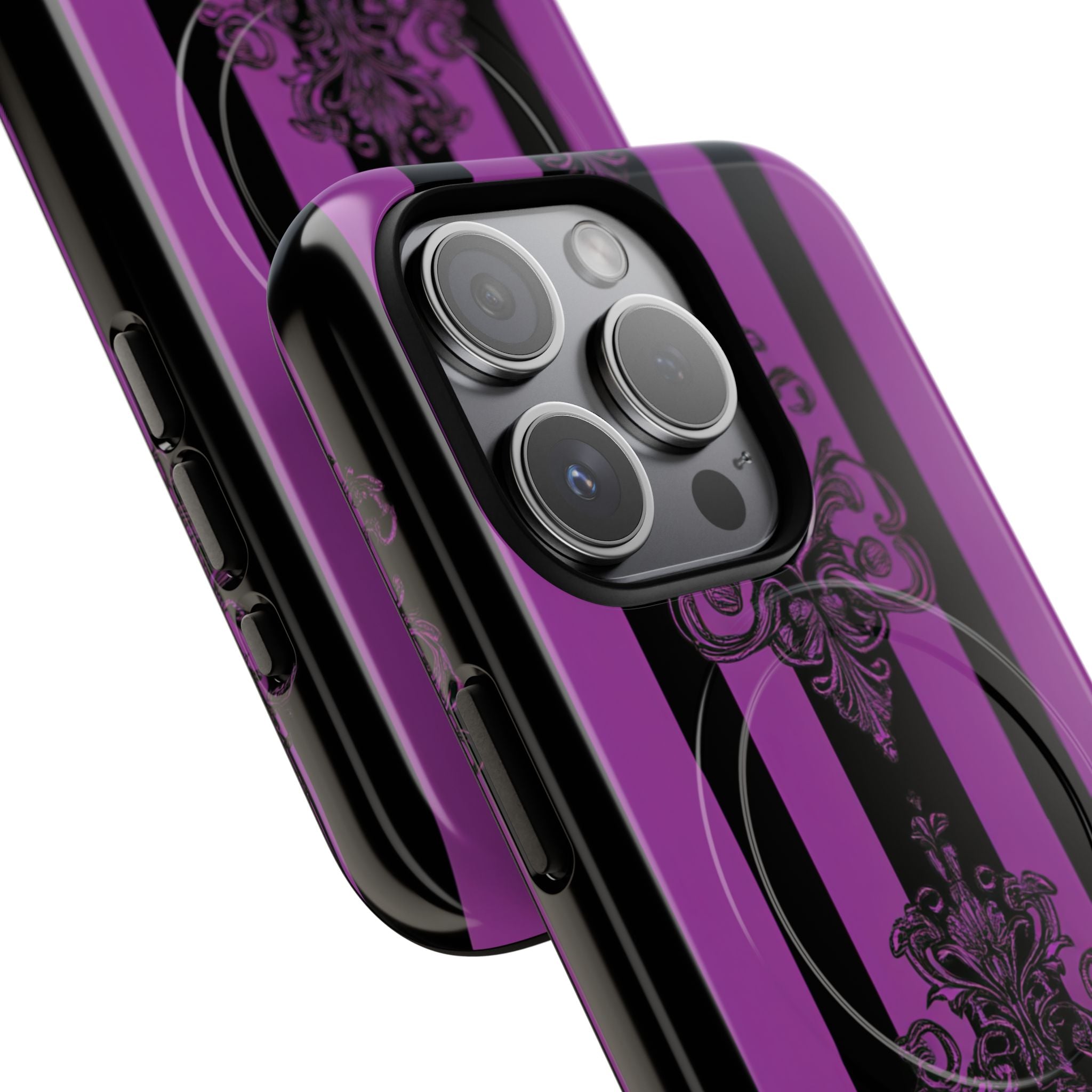 Damask Elegance Purple iPhone 15 Pro Case - Tough+