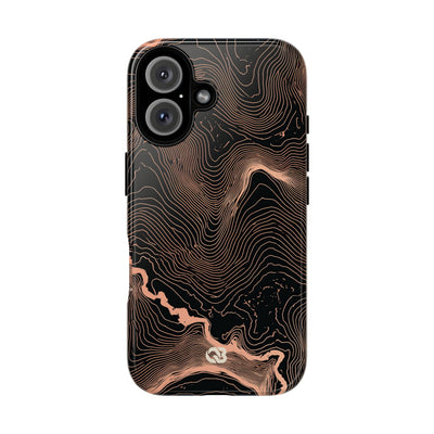 Mesa Elevation Contour · Tough Phone Case for iPhone · Black