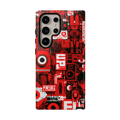 Neo Mecha Collage · Tough Phone Case for Samsung · Red
