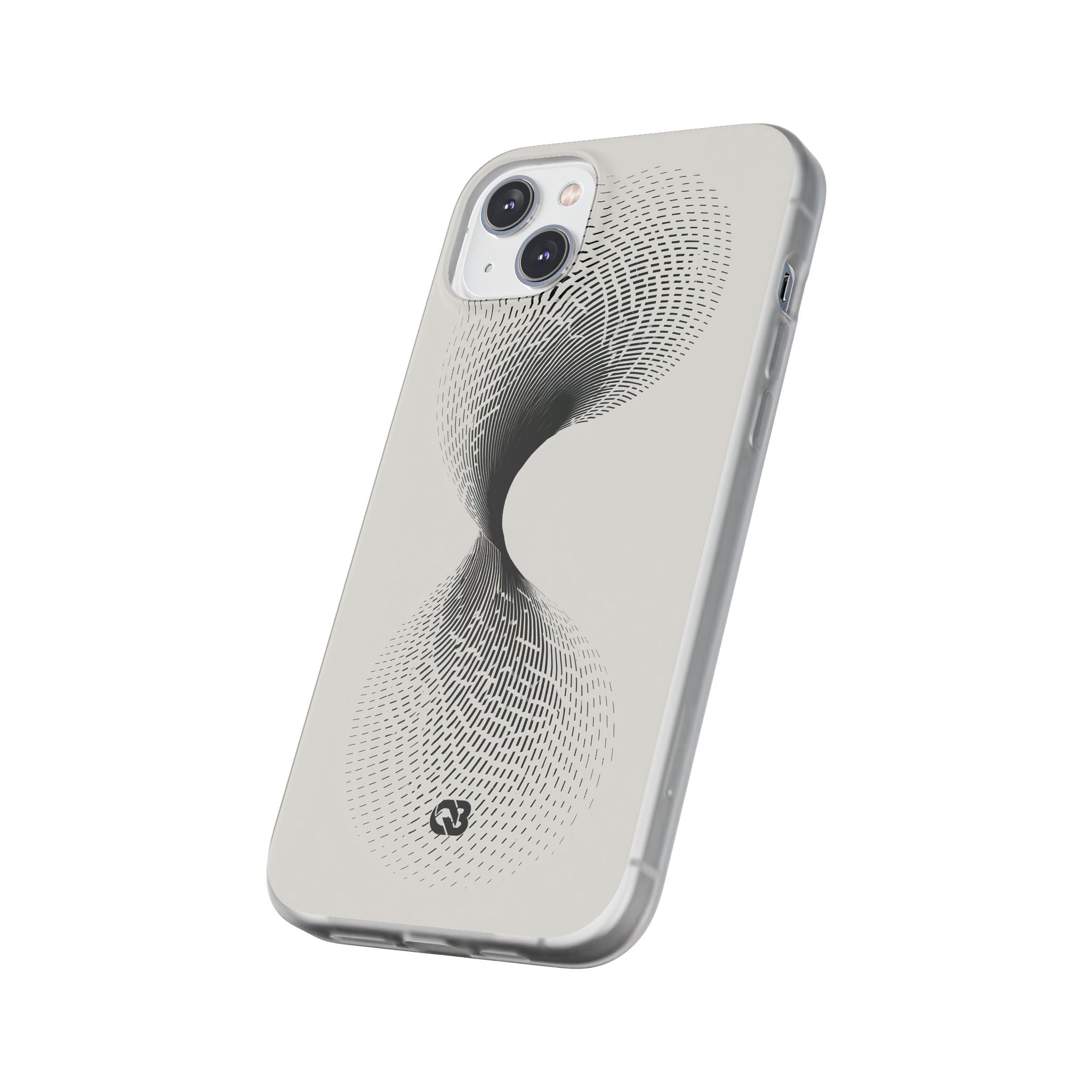 White Lite Phone Case for iPhone - Linear Torsion Grid