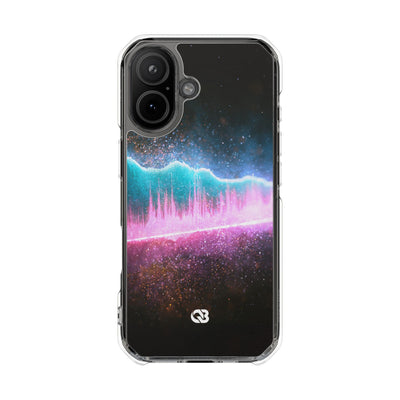 Digital Frequency · Clear Impact Magnetic Phone Case for iPhone · Pink
