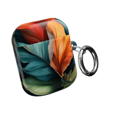 Tropical Ember Leaves - AirPods Case